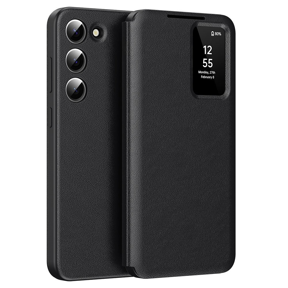 View Window PU Leather Wallet Case - For Samsung Galaxy S23