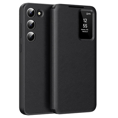 View Window PU Leather Wallet Case - For Samsung Galaxy S23