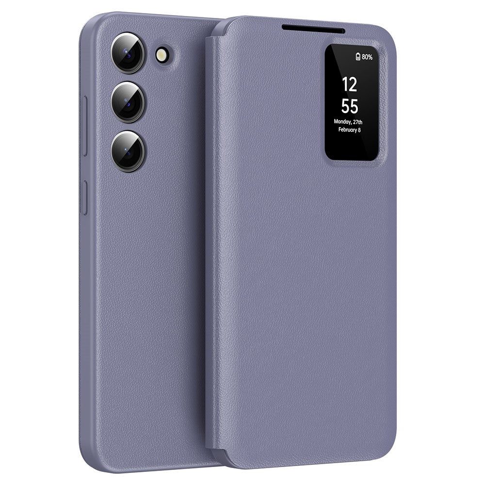 View Window PU Leather Wallet Case - For Samsung Galaxy S23