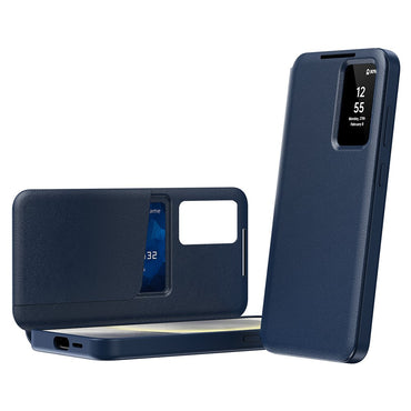 View Window PU Leather Wallet Case - For Samsung Galaxy S25 Ultra