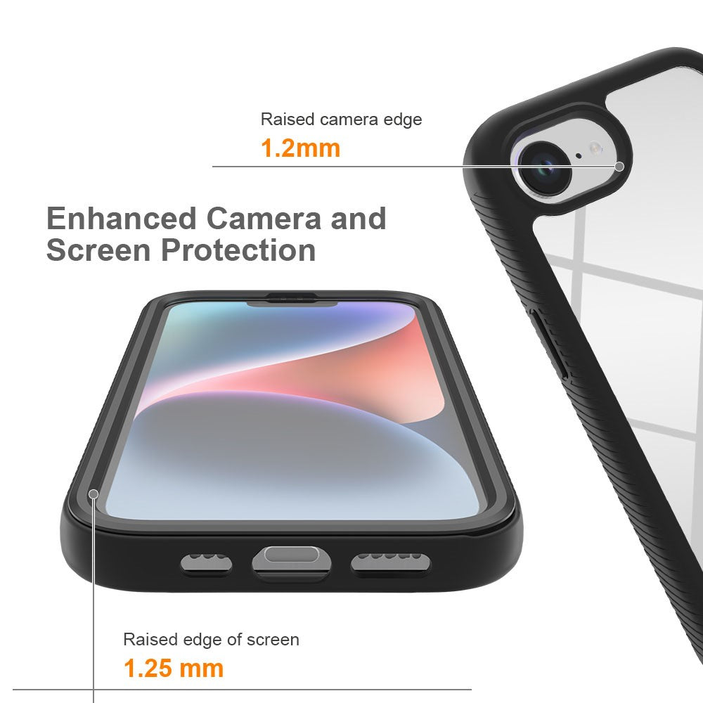 Front & Back PC + TPU Clear Case - For iPhone 16e