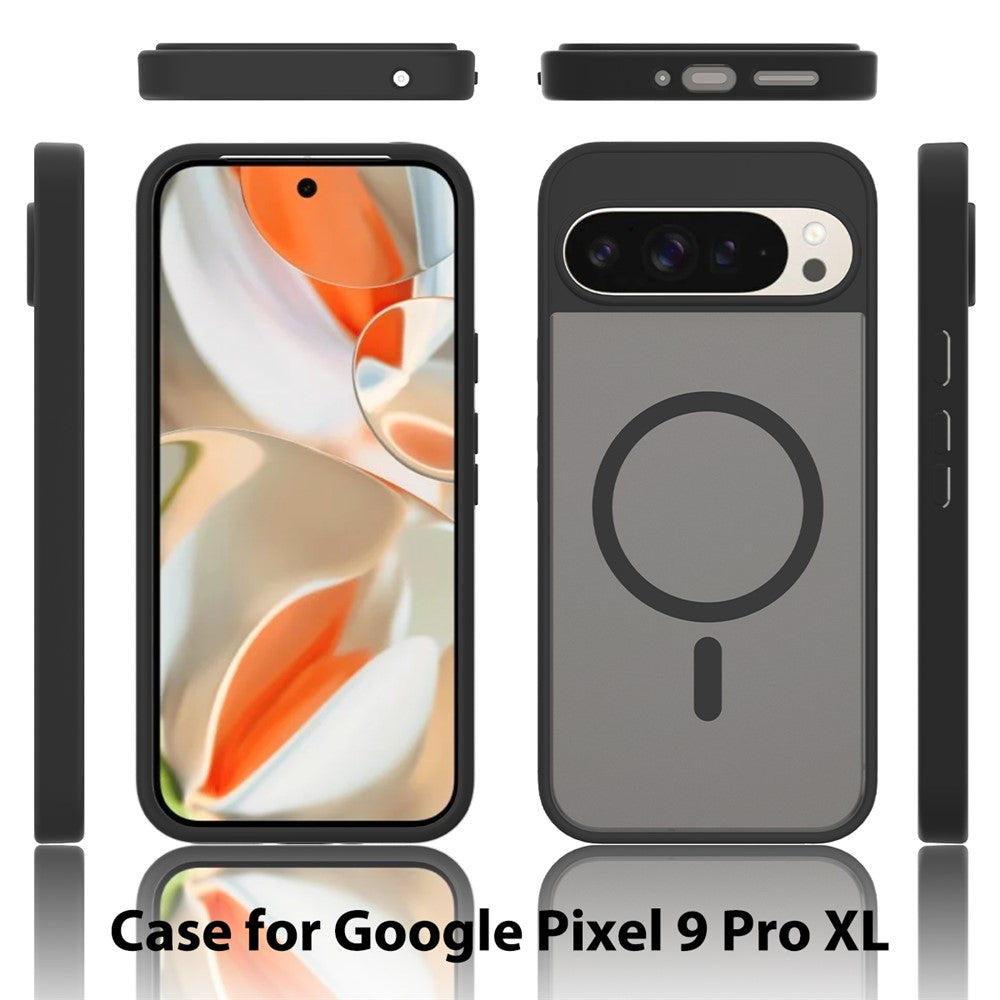 TPU Frame Acrylic Back Case Compatible with MagSafe - For Google Pixel 9 Pro XL