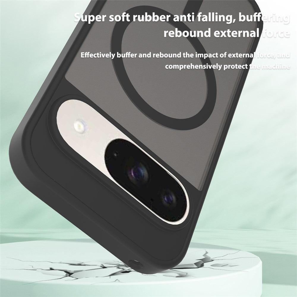 TPU Frame Acrylic Back Case Compatible with MagSafe - For Google Pixel 9 / 9 Pro