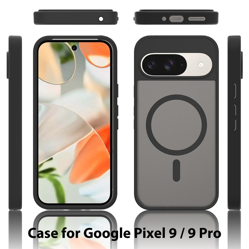 TPU Frame Acrylic Back Case Compatible with MagSafe - For Google Pixel 9 / 9 Pro