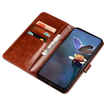 IDEWEI Wallet Stand Case Crazy Horse Texture PU Leather Phone Cover - For Nothing Phone (3a)