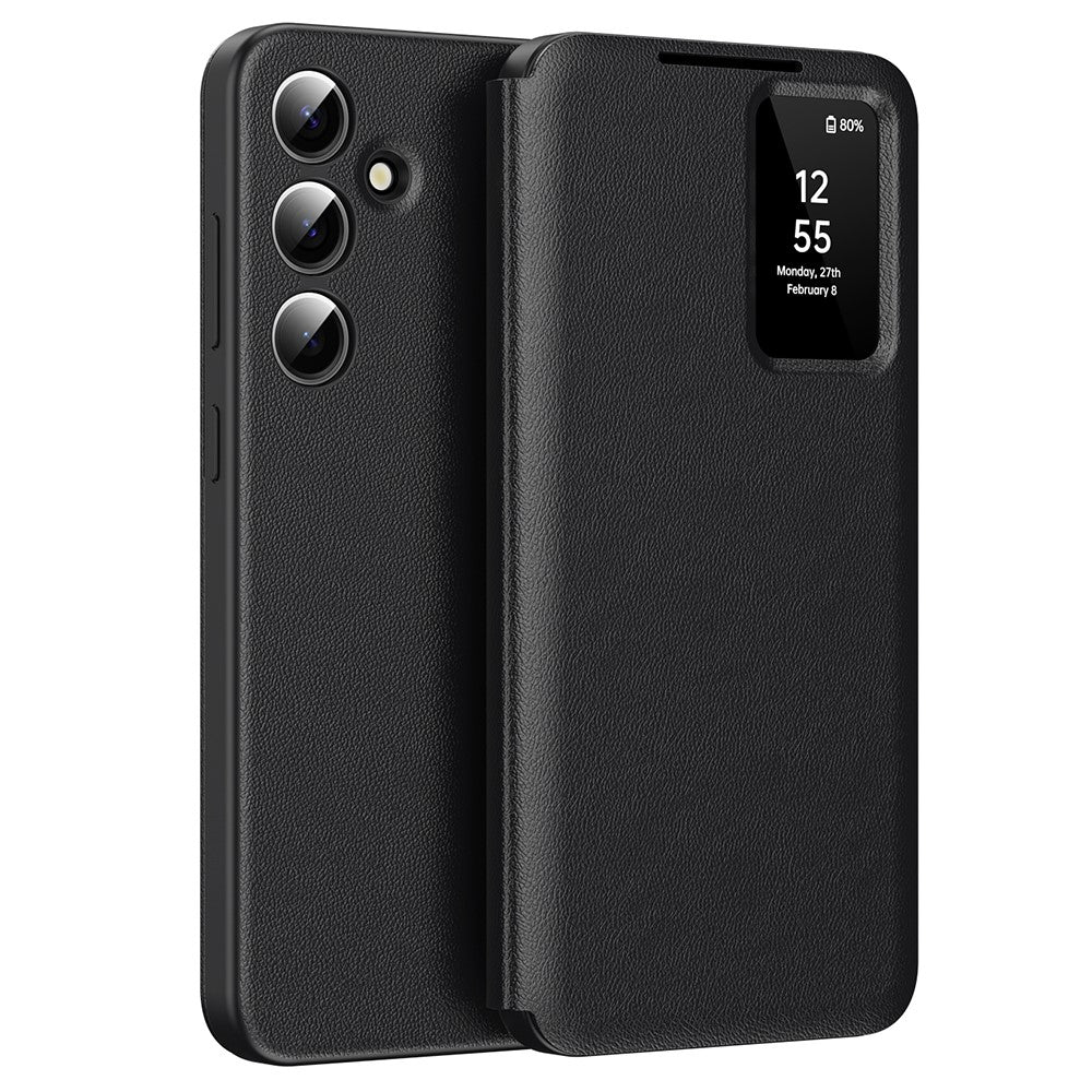 View Window PU Leather Wallet Case - For Samsung Galaxy A55