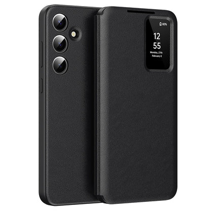 View Window PU Leather Wallet Case - For Samsung Galaxy A55