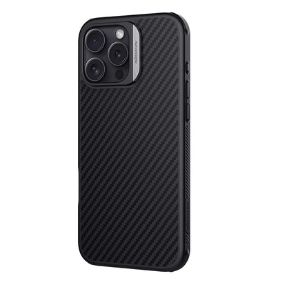 Nillkin Magnetic Case Carbon Fiber Texture TPU + PC Shockproof Phone Cover - For iPhone 16 Pro Max