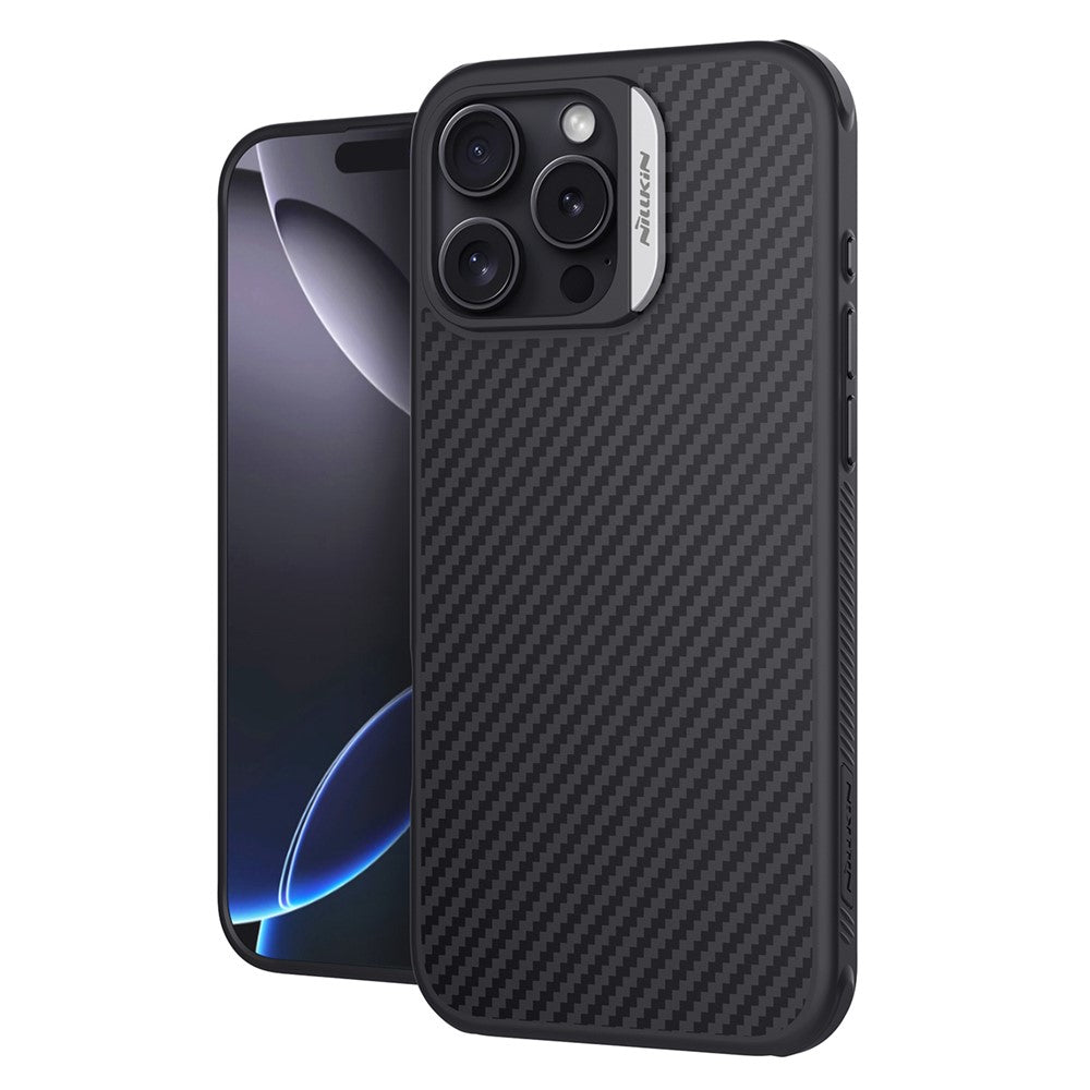 Nillkin Magnetic Case Carbon Fiber Texture TPU + PC Shockproof Phone Cover - For iPhone 16 Pro Max