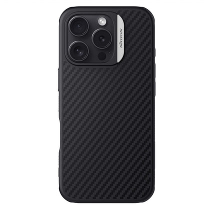 Nillkin Magnetic Case Carbon Fiber Texture TPU + PC Shockproof Phone Cover - For iPhone 16 Pro