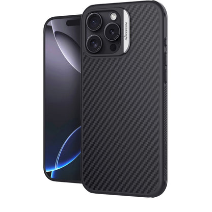 Nillkin Magnetic Case Carbon Fiber Texture TPU + PC Shockproof Phone Cover - For iPhone 16 Pro