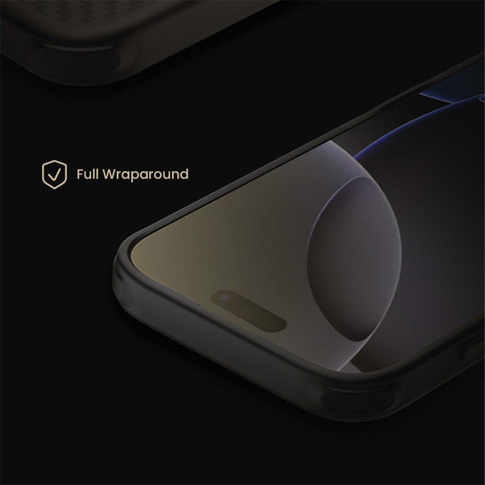Nillkin Magnetic Case Carbon Fiber Texture TPU + PC Shockproof Phone Cover - For iPhone 16 Pro