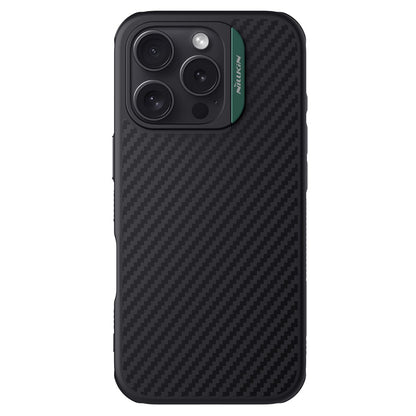 Nillkin Magnetic Case Carbon Fiber Texture TPU + PC Shockproof Phone Cover - For iPhone 16 Pro