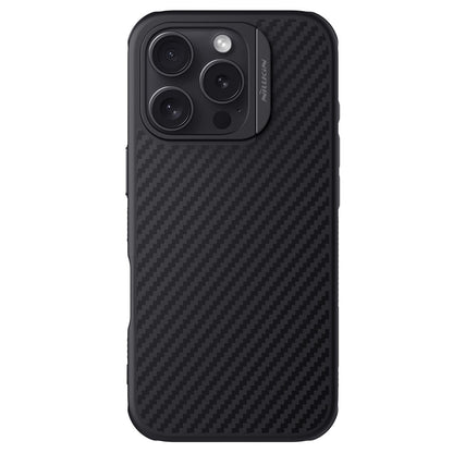 Nillkin Magnetic Case Carbon Fiber Texture TPU + PC Shockproof Phone Cover - For iPhone 16 Pro