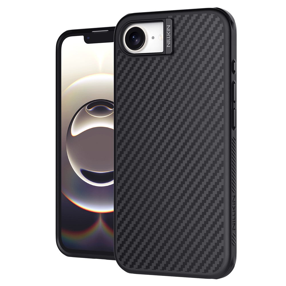 Nillkin Magnetic Case Carbon Fiber Texture TPU + PC Shockproof Phone Cover - For iPhone 16e