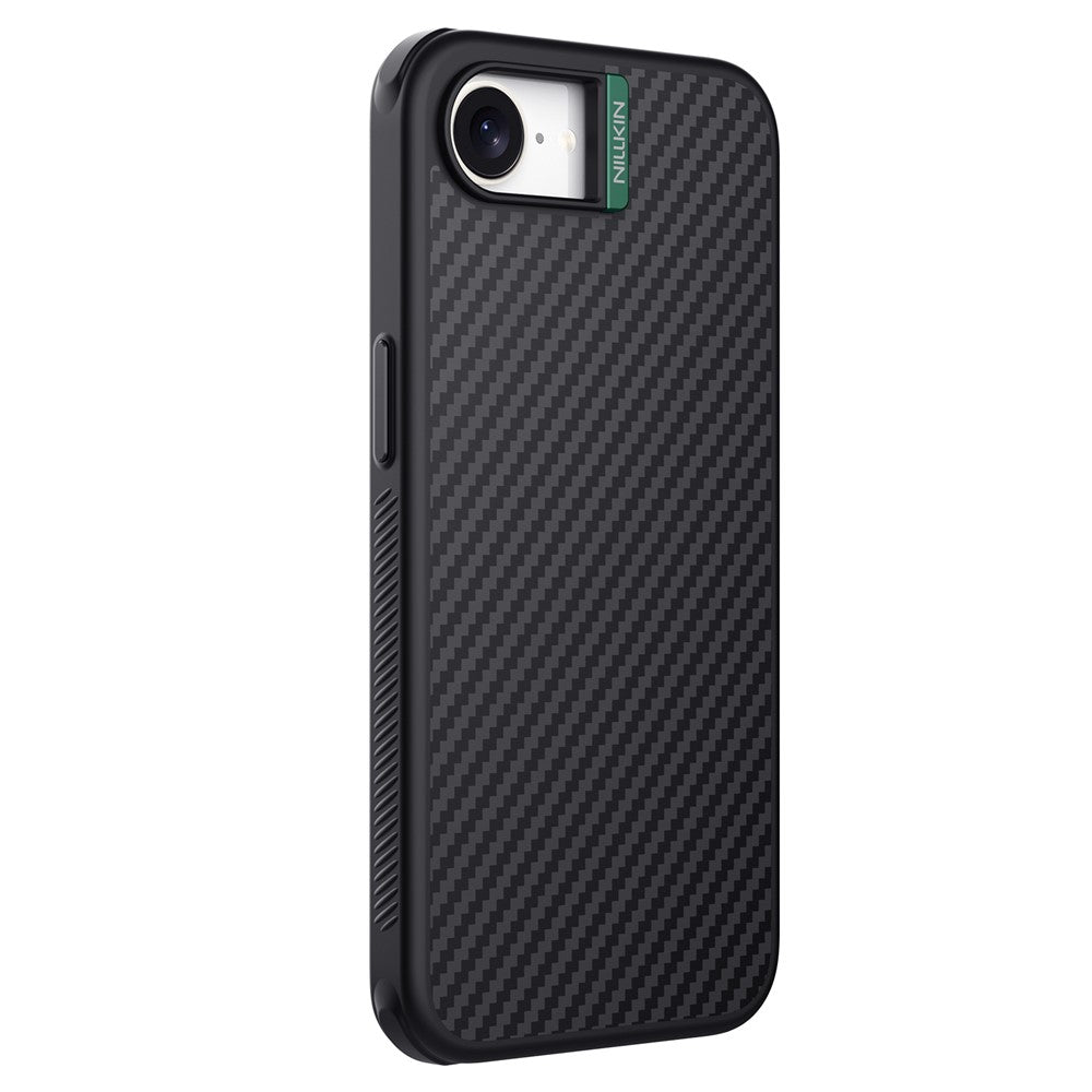 Nillkin Magnetic Case Carbon Fiber Texture TPU + PC Shockproof Phone Cover - For iPhone 16e