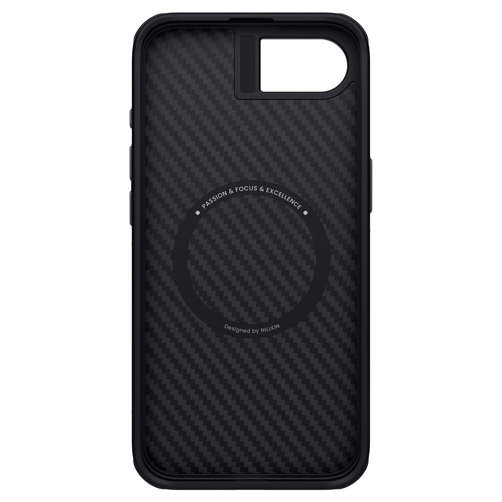 Nillkin Magnetic Case Carbon Fiber Texture TPU + PC Shockproof Phone Cover - For iPhone 16e