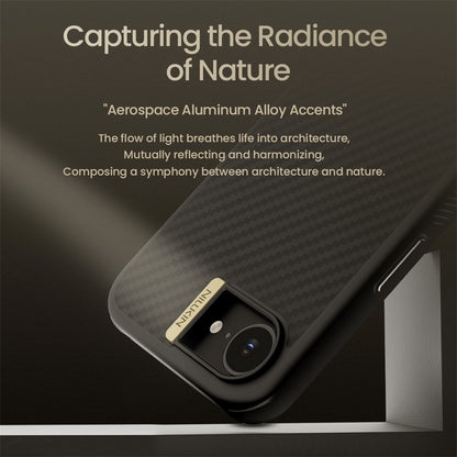Nillkin Magnetic Case Carbon Fiber Texture TPU + PC Shockproof Phone Cover - For iPhone 16e