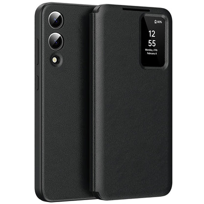 View Window PU Leather Wallet Case - For Samsung Galaxy S25 Edge