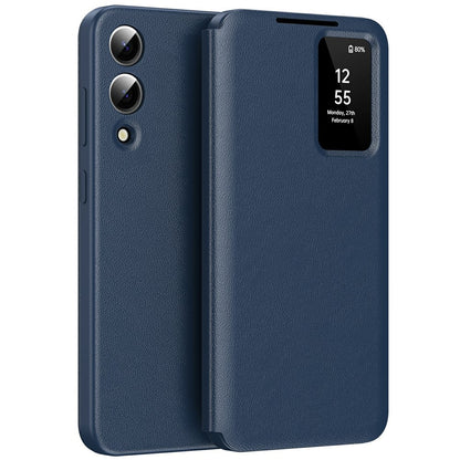 View Window PU Leather Wallet Case - For Samsung Galaxy S25 Edge