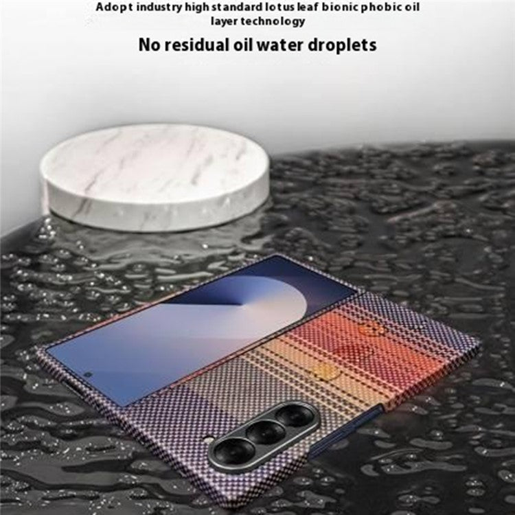 Gradient Aramid Fiber MagSafe Case Phone Cover with Metal Lens Frame - For Samsung Galaxy Fold6