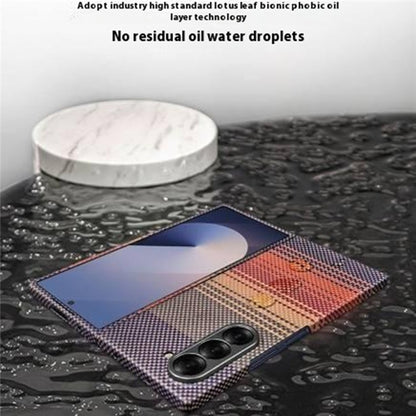 Gradient Aramid Fiber MagSafe Case Phone Cover with Metal Lens Frame - For Samsung Galaxy Fold6