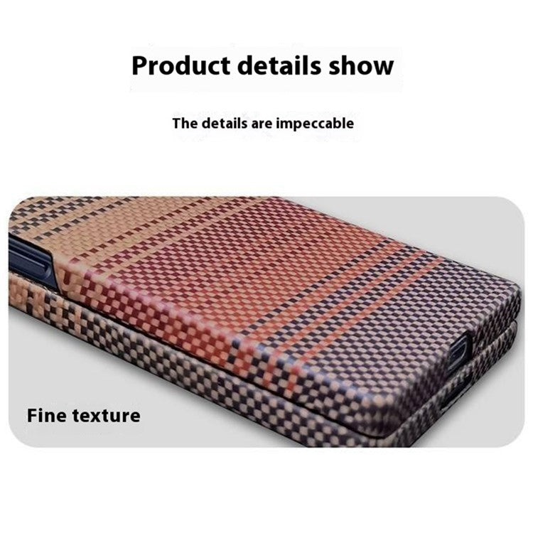 Gradient Aramid Fiber MagSafe Case Phone Cover with Metal Lens Frame - For Samsung Galaxy Fold6