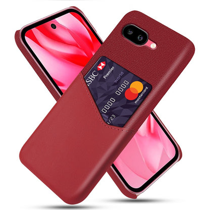 PU Leather Cloth Texture Hard PC Case with Card Slot - For Google Pixel 9a