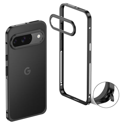 Metal Frame Bumper Case with Lens Protector - For Google Pixel 9 / 9 Pro