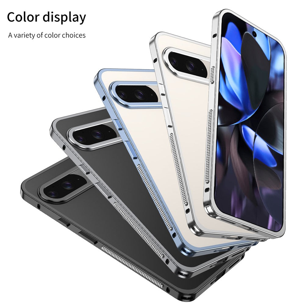Metal Frame Bumper Case with Lens Protector - For Google Pixel 9 / 9 Pro