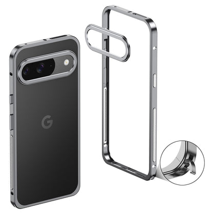 Metal Frame Bumper Case with Lens Protector - For Google Pixel 9 / 9 Pro