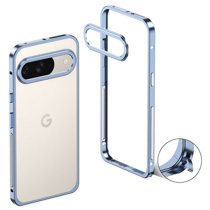 Metal Frame Bumper Case with Lens Protector - For Google Pixel 9 / 9 Pro