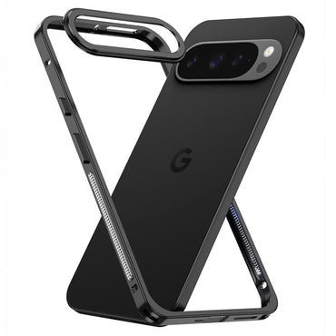 Metal Frame Bumper Case with Lens Protector - For Google Pixel 9 Pro XL