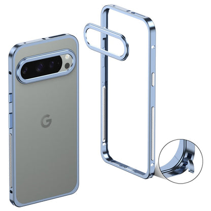 Metal Frame Bumper Case with Lens Protector - For Google Pixel 9 Pro XL