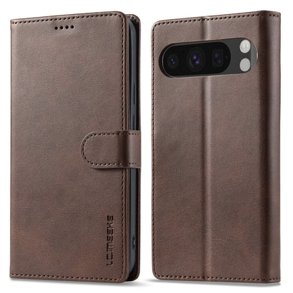 LC.IMEEKE Calf Texture PU Leather Wallet Case - For Google Pixel 10 Pro / 10 / 9 Pro / 9