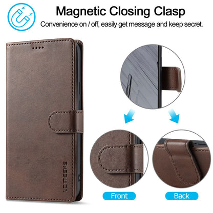 LC.IMEEKE Calf Texture PU Leather Wallet Case - For Google Pixel 10 Pro / 10 / 9 Pro / 9