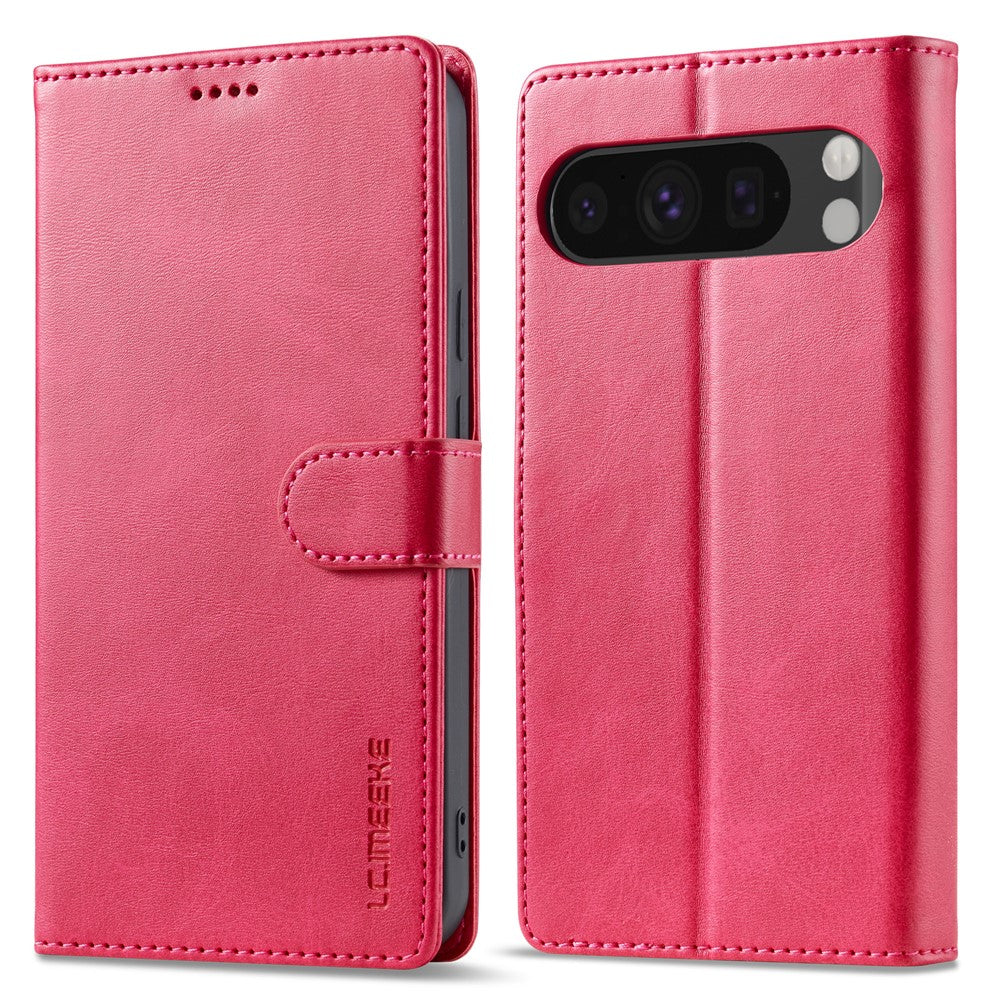 LC.IMEEKE Calf Texture PU Leather Wallet Case - For Google Pixel 10 Pro / 10 / 9 Pro / 9