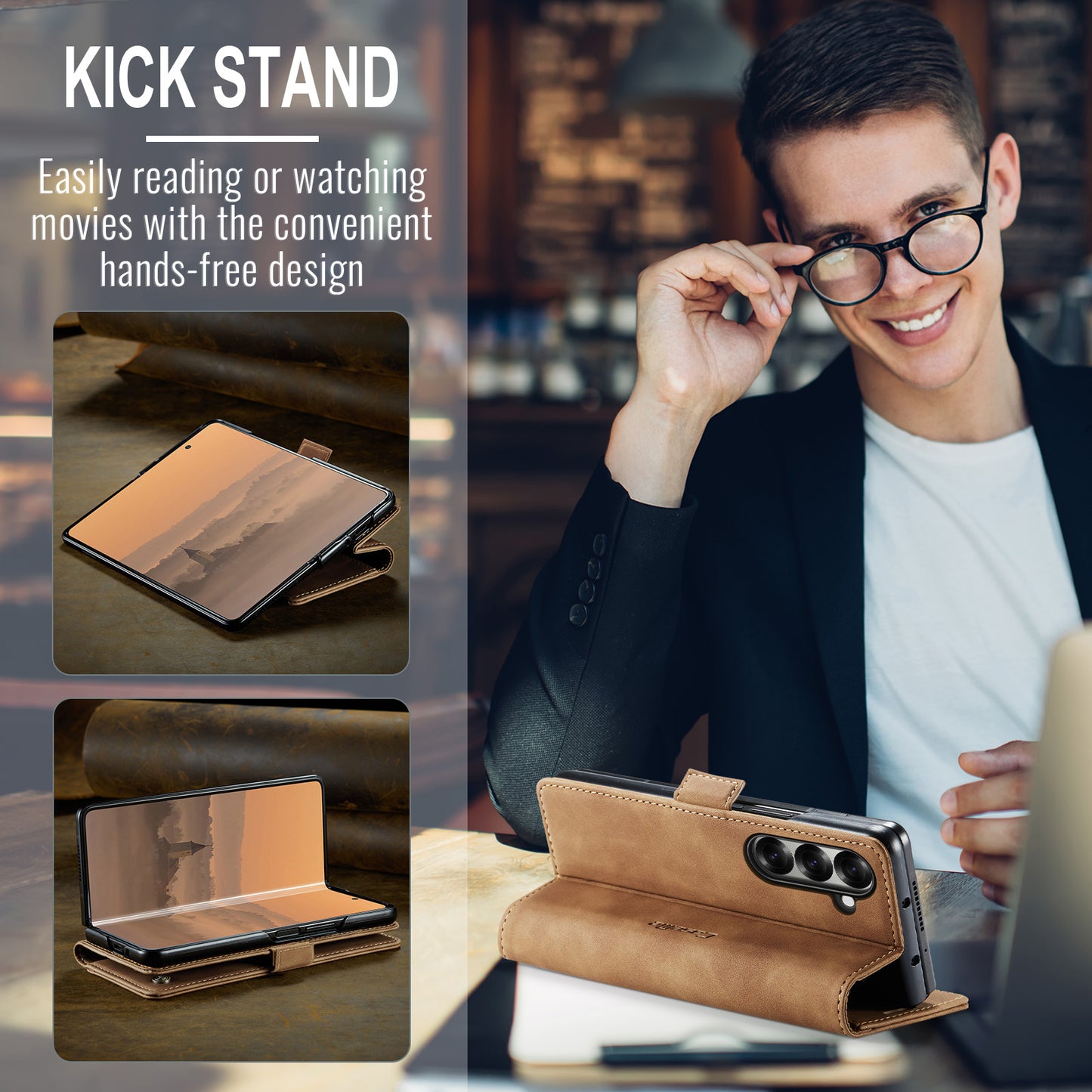 CaseMe 013 Series PU Leather Wallet Case - For Samsung Galaxy Z Fold7