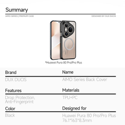 Dux Ducis Aimo Series PC + TPU MagSafe Case (REACH Certification) - For Huawei Pura 80 Pro / 80 Pro+