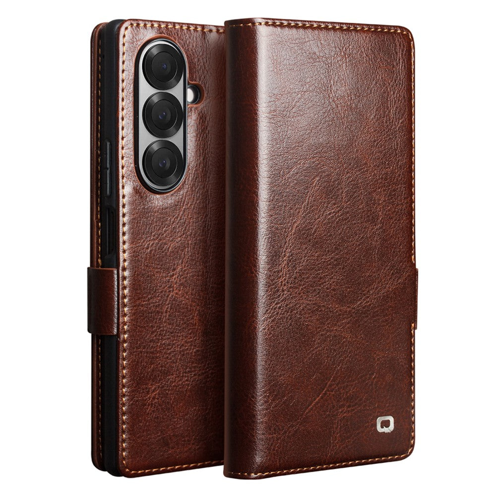 Qialino Genuine Cow Leather Wallet Case - For Samsung Galaxy Z Fold7