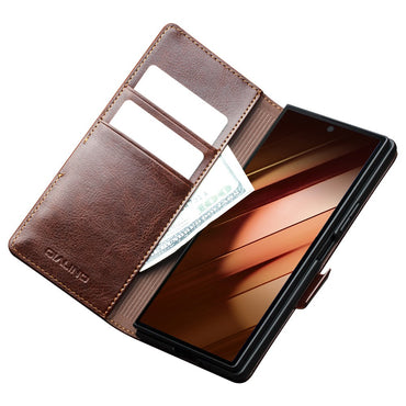 Qialino Genuine Cow Leather Wallet Case - For Samsung Galaxy Z Fold7