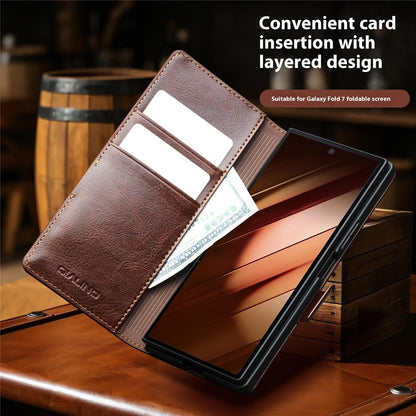 Qialino Genuine Cow Leather Wallet Case - For Samsung Galaxy Z Fold7