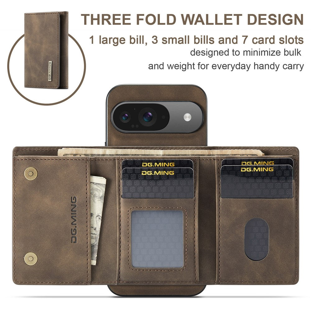 DG.MING M1 Series PU Leather Case with Detachable Wallet - For Google Pixel 10 / 10 Pro
