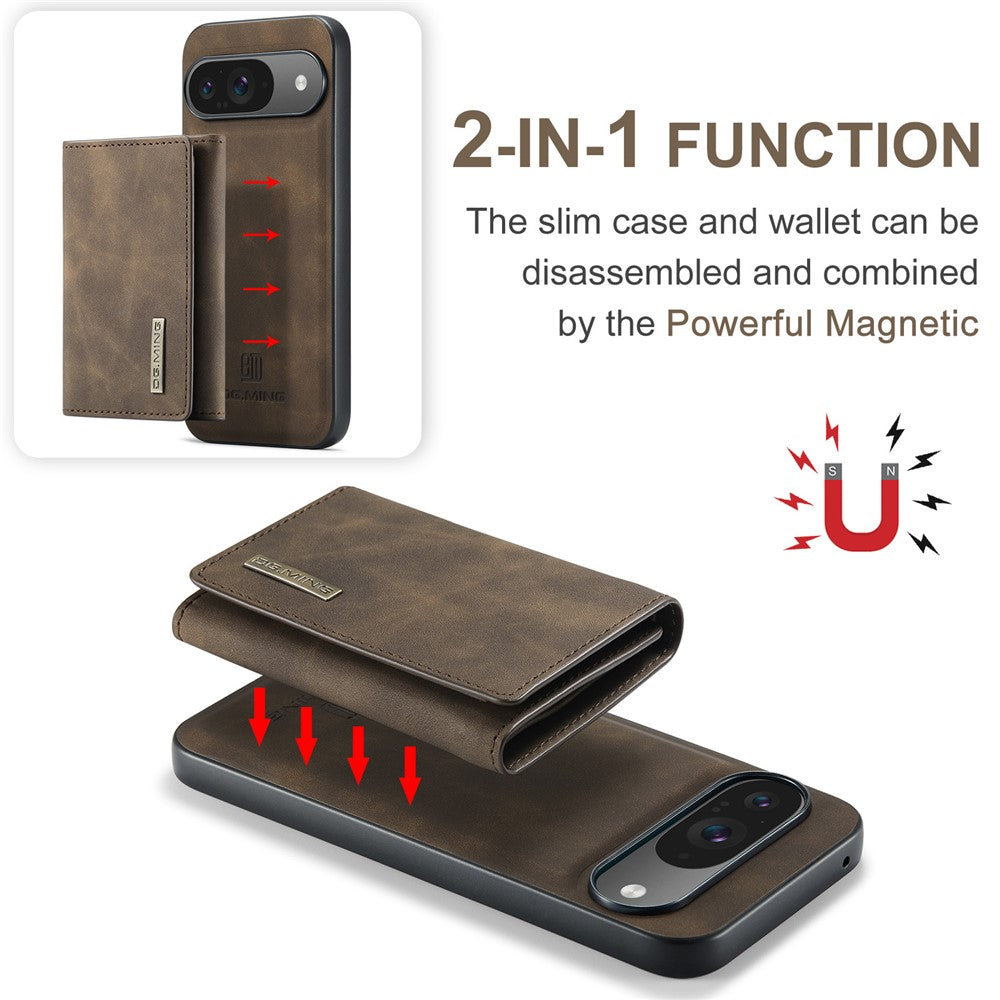 DG.MING M1 Series PU Leather Case with Detachable Wallet - For Google Pixel 10 / 10 Pro