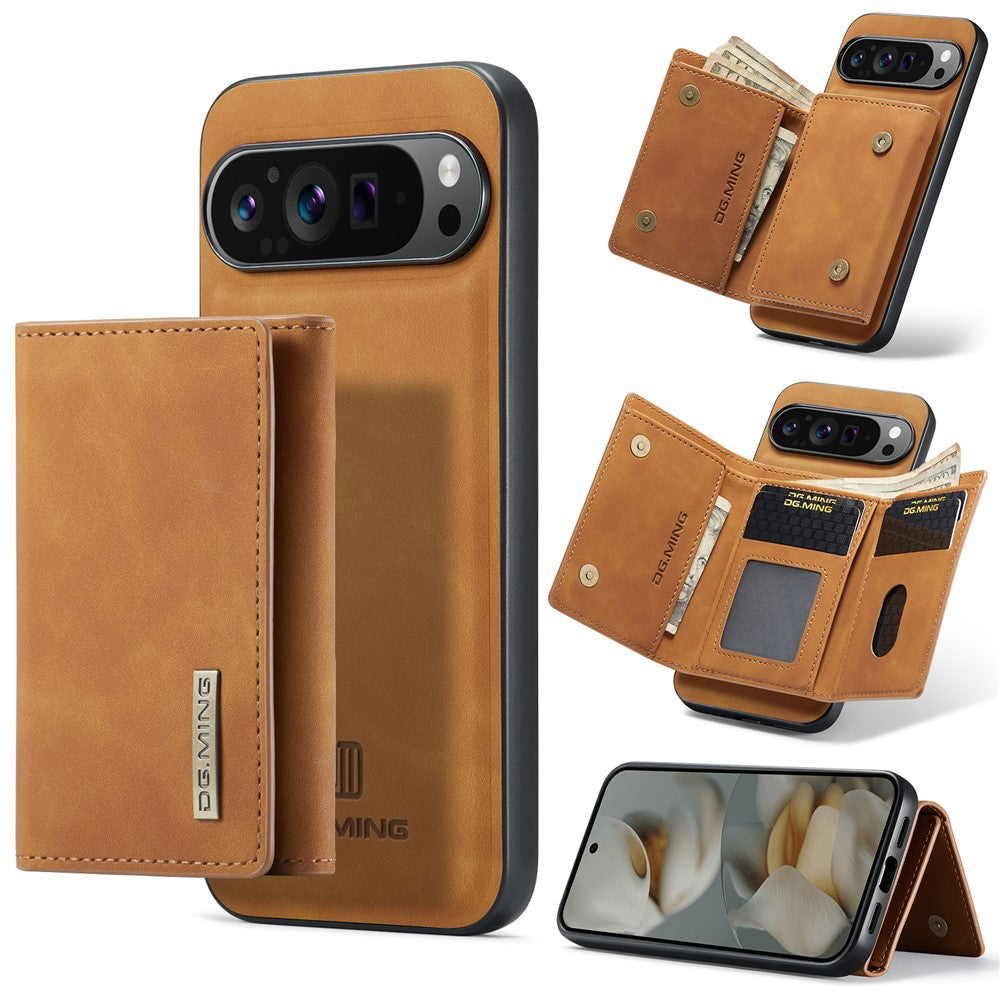 DG.MING M1 Series PU Leather Case with Detachable Wallet - For Google Pixel 10 Pro XL