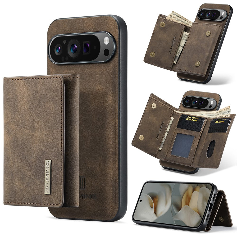 DG.MING M1 Series PU Leather Case with Detachable Wallet - For Google Pixel 10 Pro XL