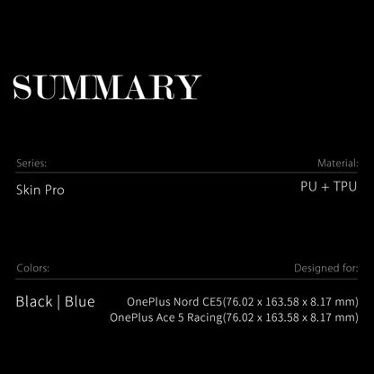 Dux Ducis Skin Pro Series PU Leather Wallet Case - For OnePlus Nord CE5 / Ace 5 Racing