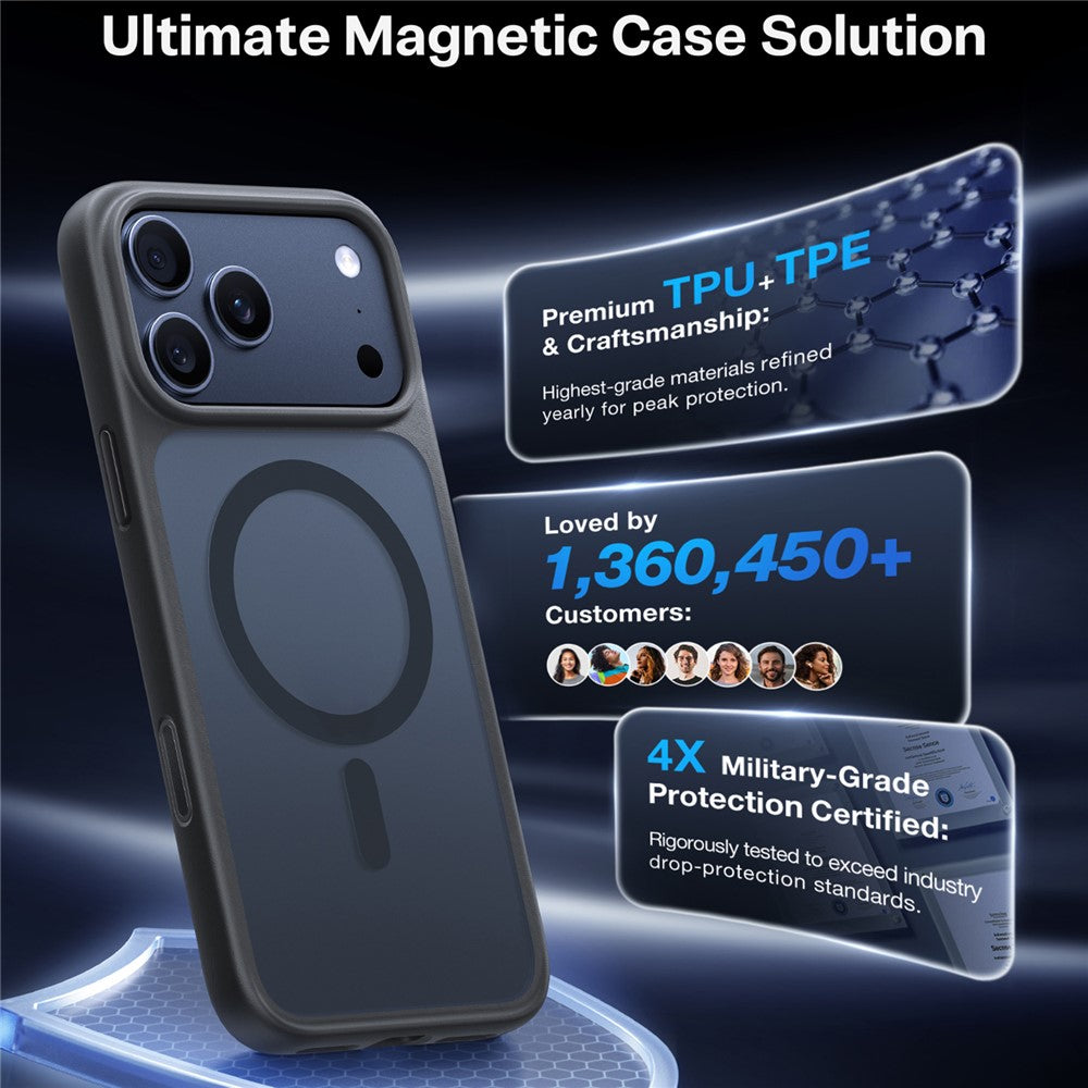 TORRAS Guardian-Mag Series Case Compatible with MagSafe PC+TPU Phone Cover - For iPhone 17 Pro Max