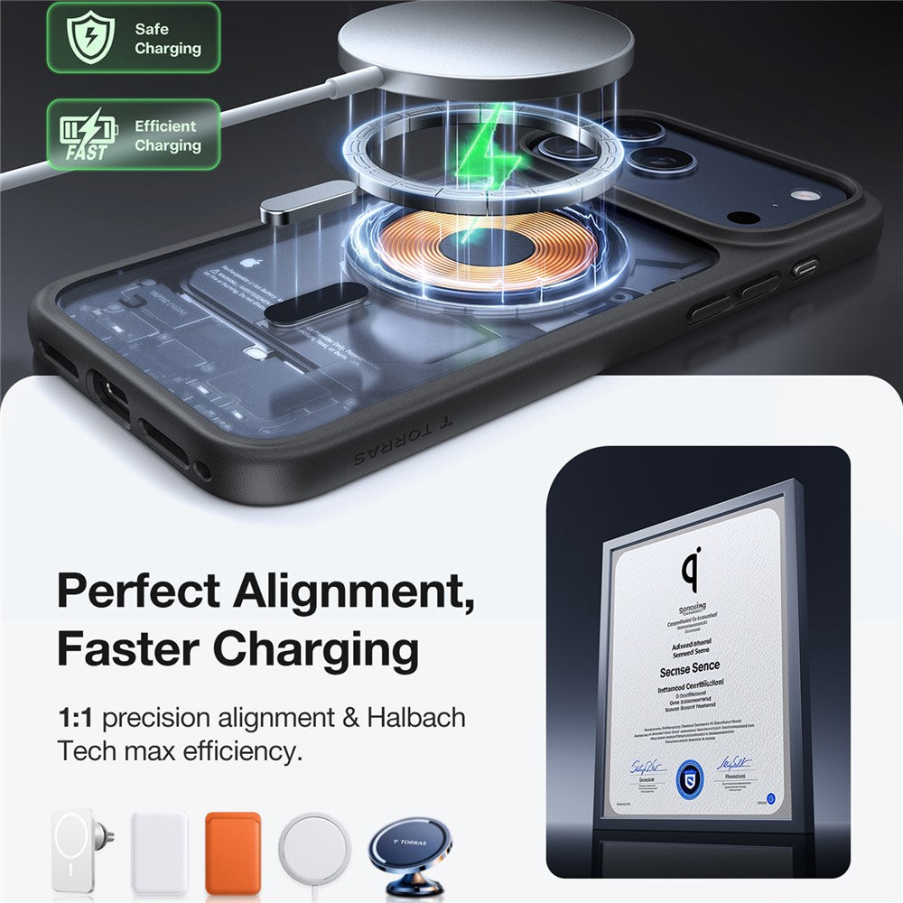 TORRAS Guardian-Mag Series Case Compatible with MagSafe PC+TPU Phone Cover - For iPhone 17 Pro Max
