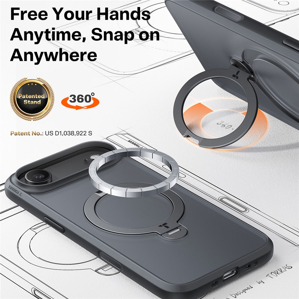 TORRAS Ostand Q3 Spin Series Case Compatible with MagSafe PC+TPU Case - For iPhone Air